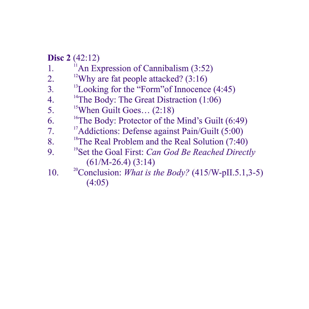 Overeating: A Dialogue An Application of the Principles of "A Course in Miracles" [MP3]