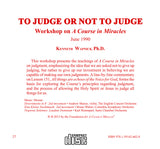 To Judge or Not to Judge [CD]