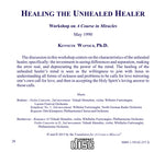 Healing the Unhealed Healer [CD]