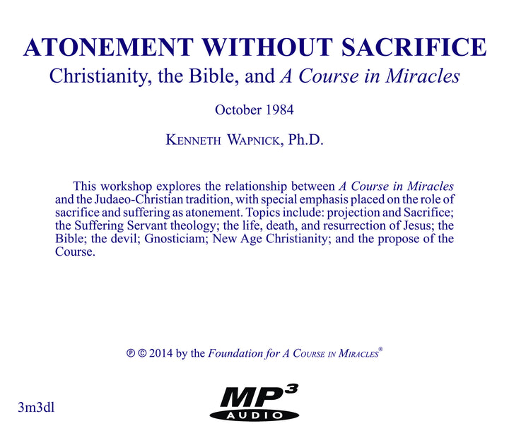 Atonement without Sacrifice [MP3]
