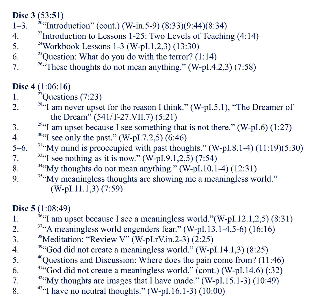 The Workbook of "A Course in Miracles": Its Place in the Curriculum - Theory and Practice [CD]