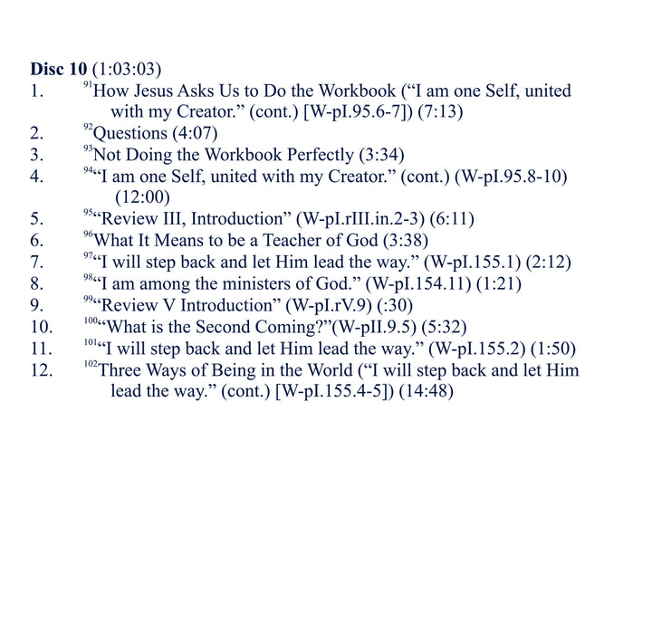 The Workbook of "A Course in Miracles": Its Place in the Curriculum - Theory and Practice [CD]