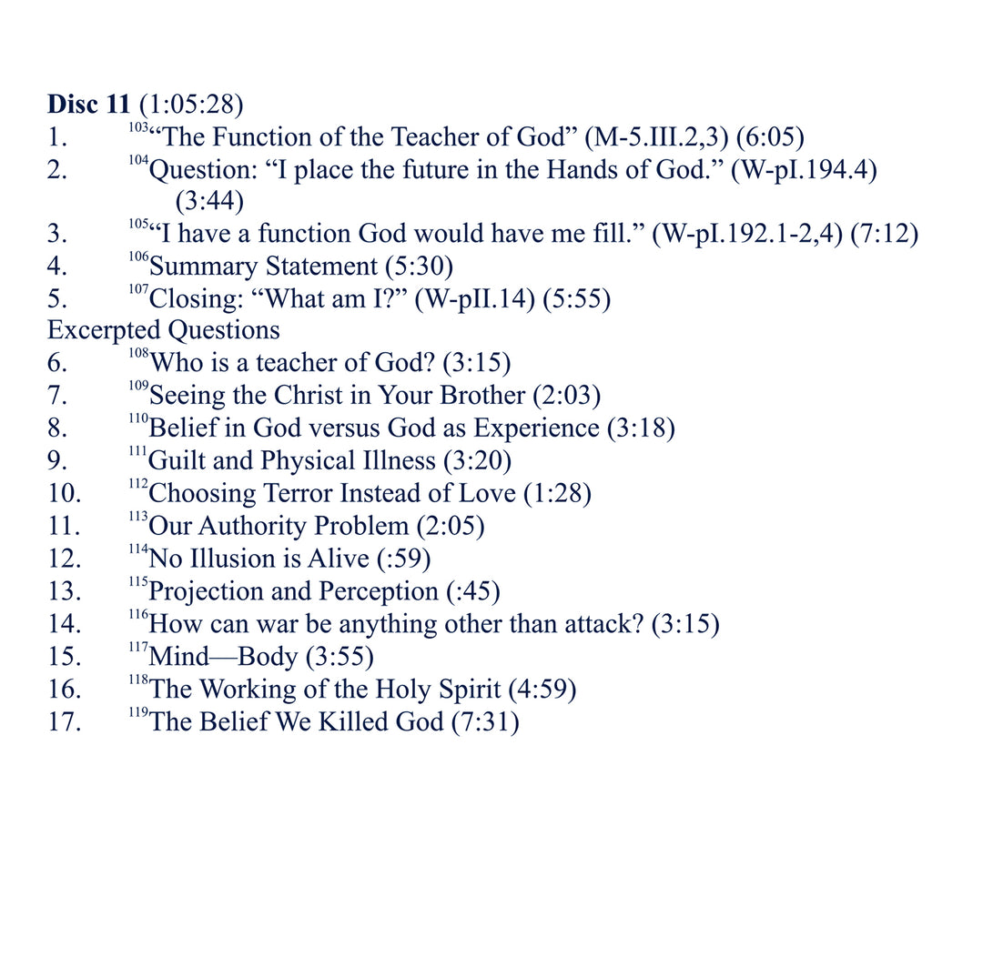 The Workbook of "A Course in Miracles": Its Place in the Curriculum - Theory and Practice [CD]