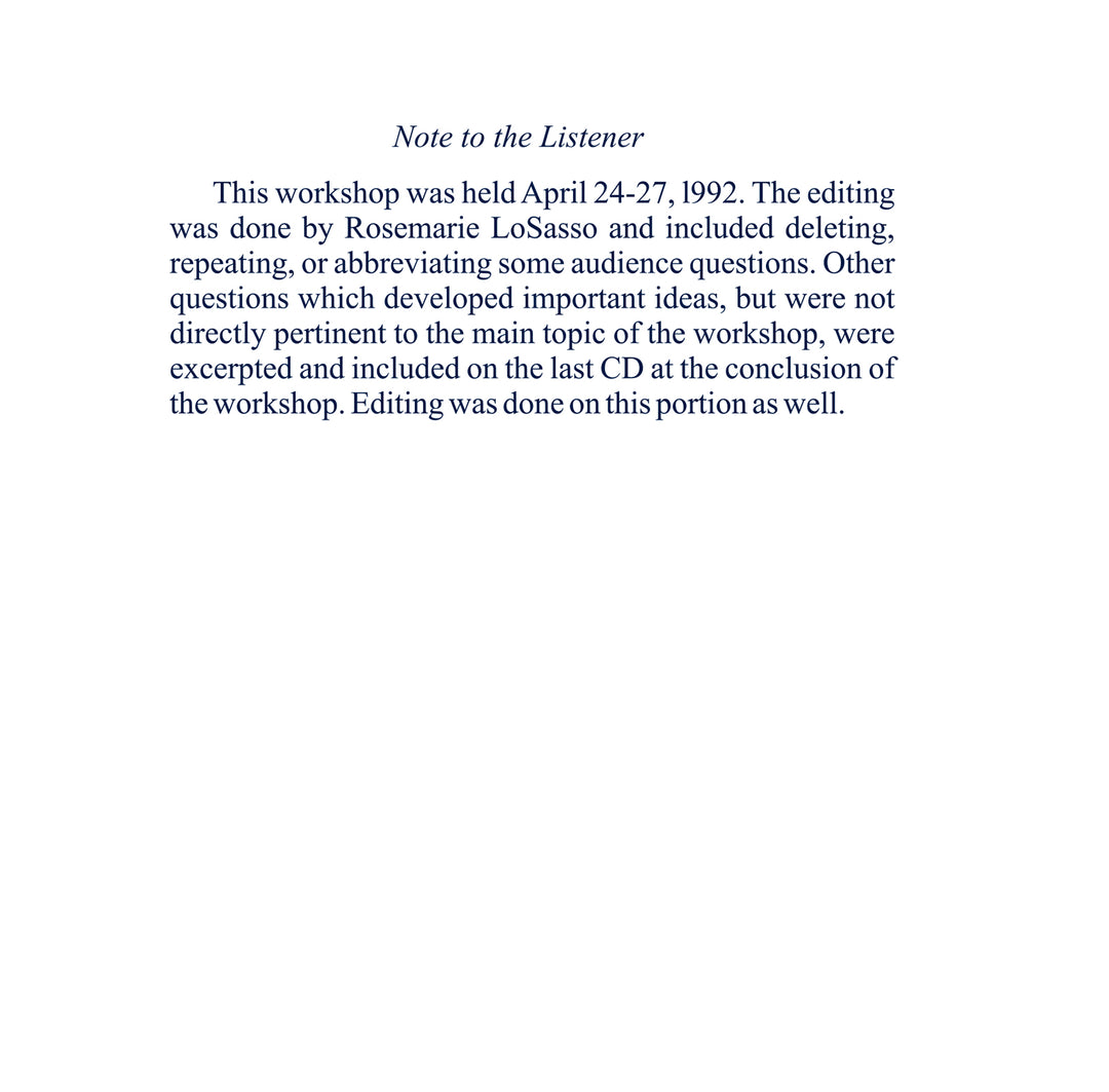 The Workbook of "A Course in Miracles": Its Place in the Curriculum - Theory and Practice [MP3]