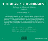 The Meaning of Judgment [CD]
