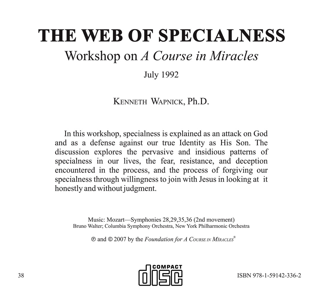 The Web of Specialness [CD]