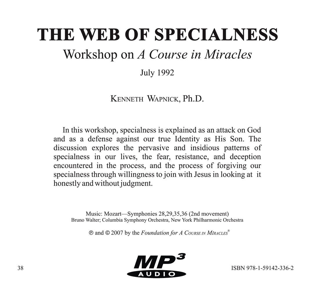 The Web of Specialness [MP3]