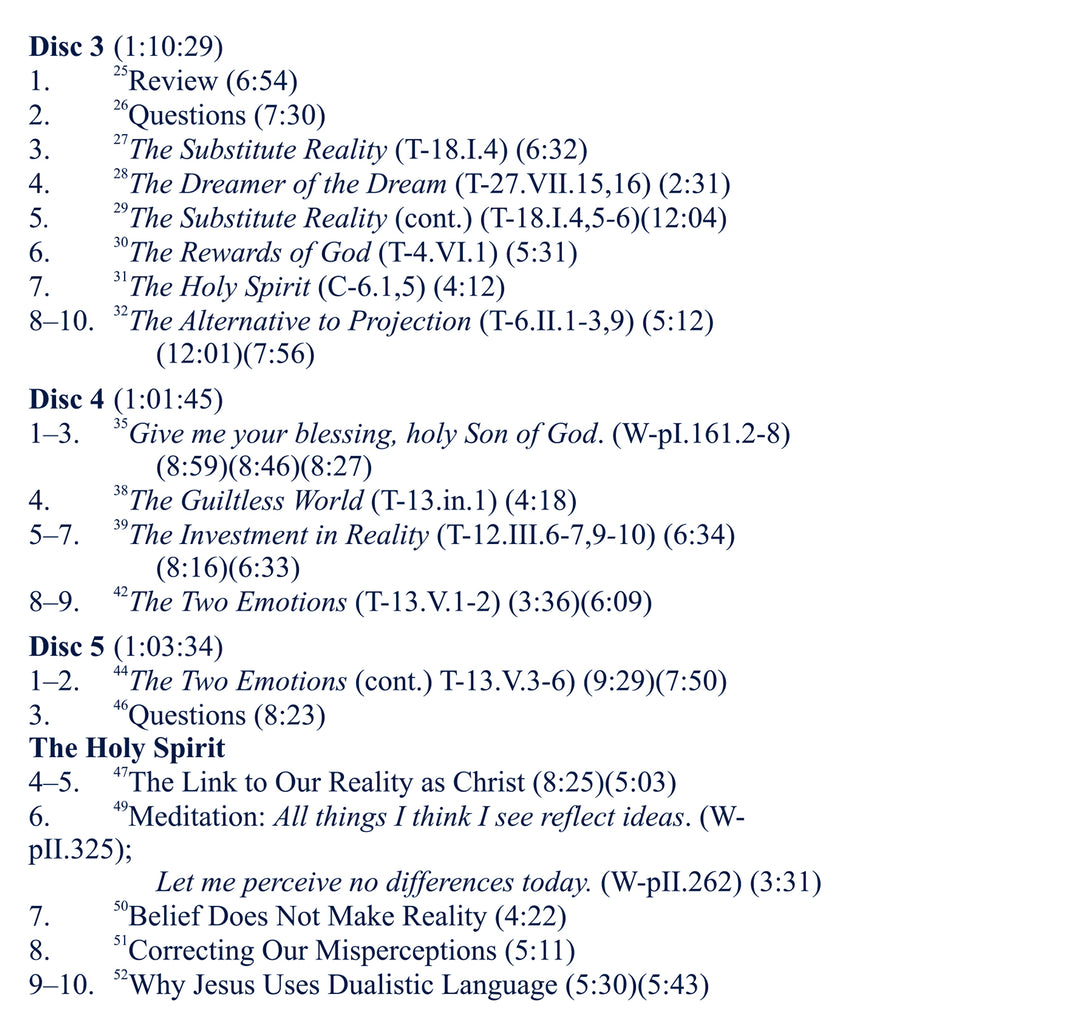 Duality as Metaphor in "A Course in Miracles" [CD]