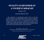 Duality as Metaphor in "A Course in Miracles" [MP3]