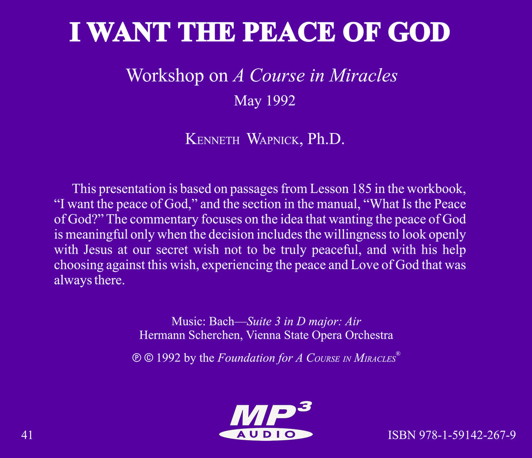 I Want the Peace of God [MP3]