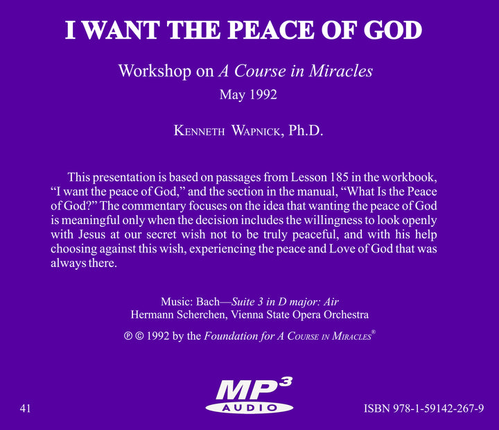 I Want the Peace of God [MP3]