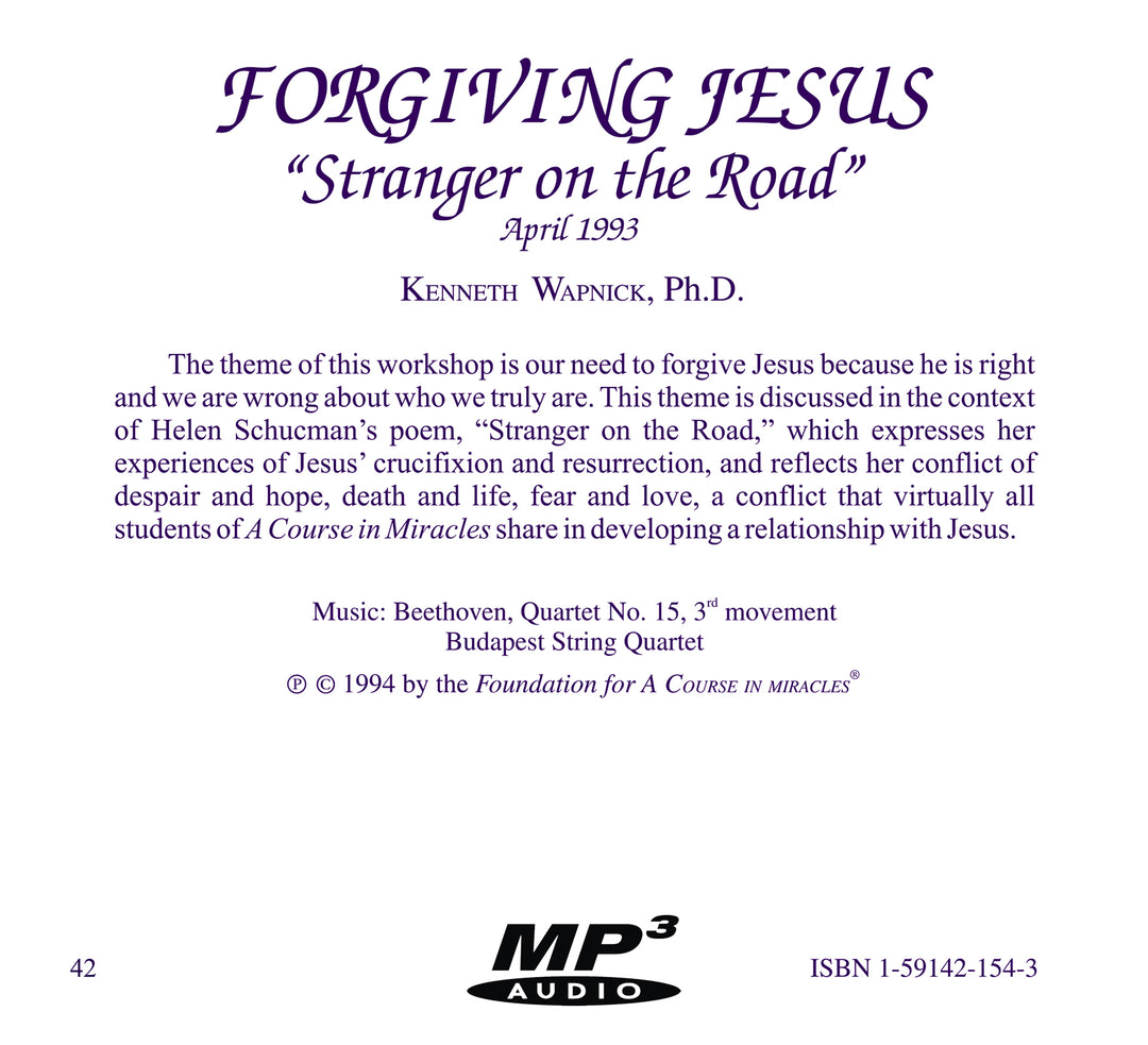 Forgiving Jesus: "Stranger on the Road" [MP3]