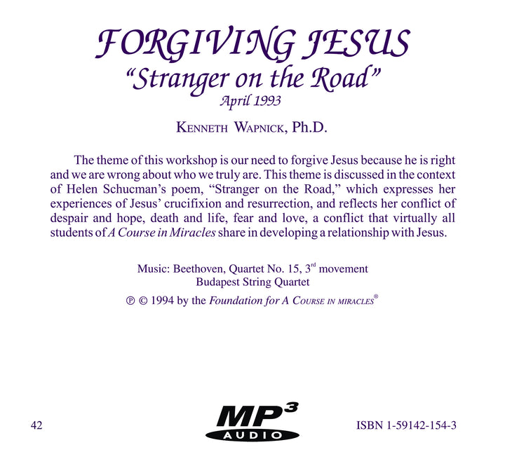 Forgiving Jesus: "Stranger on the Road" [MP3]