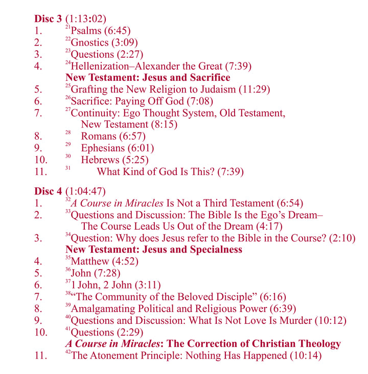 The Bible from the Perspective of "A Course in Miracles" [CD]