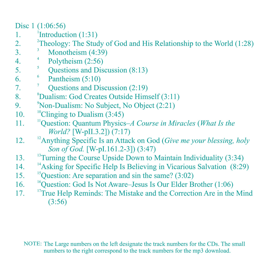 The Theology of "A Course in Miracles" [MP3]