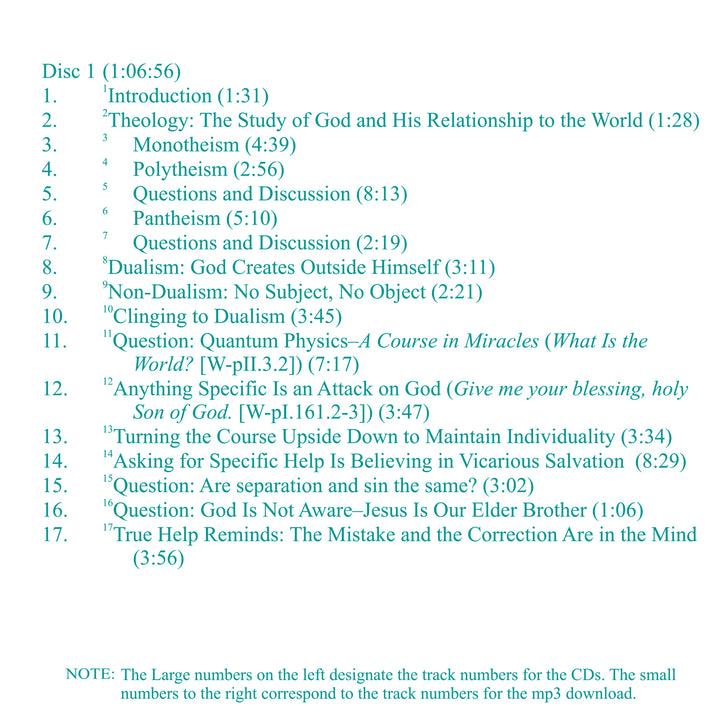 The Theology of "A Course in Miracles" [MP3]