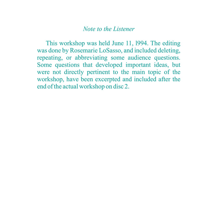 The Theology of "A Course in Miracles" [CD]