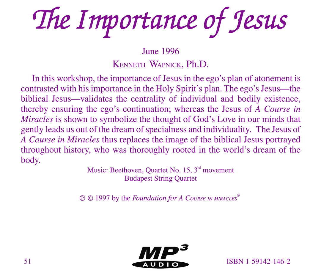 The Importance of Jesus [MP3]