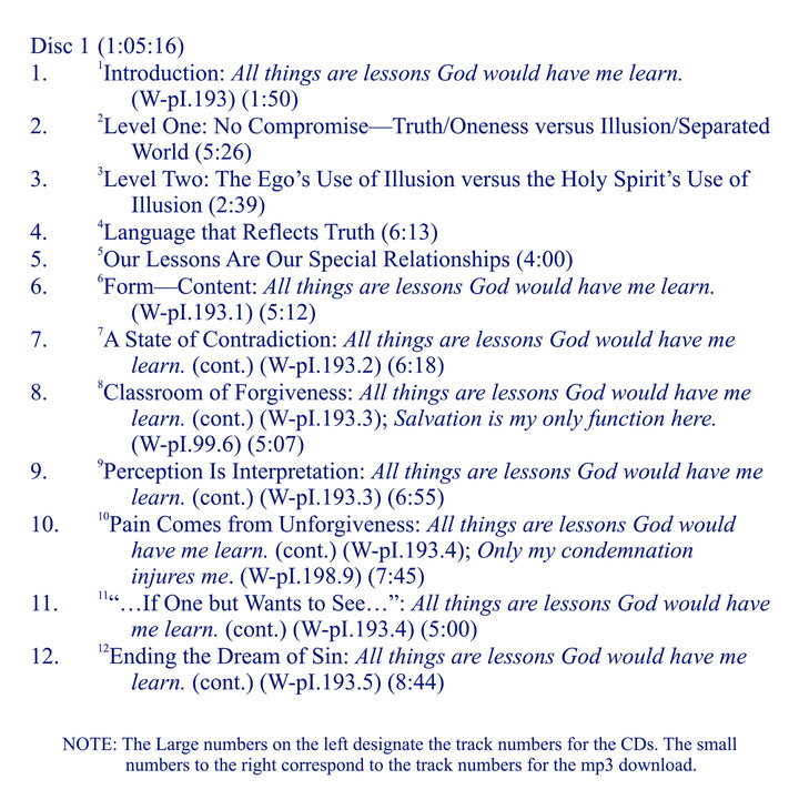 Learning from the Holy Spirit: A Commentary on Workbook Lesson 193: “All things are lessons God would have me learn.” [MP3]