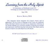 Learning from the Holy Spirit: A Commentary on Workbook Lesson 193: “All things are lessons God would have me learn.” [CD]