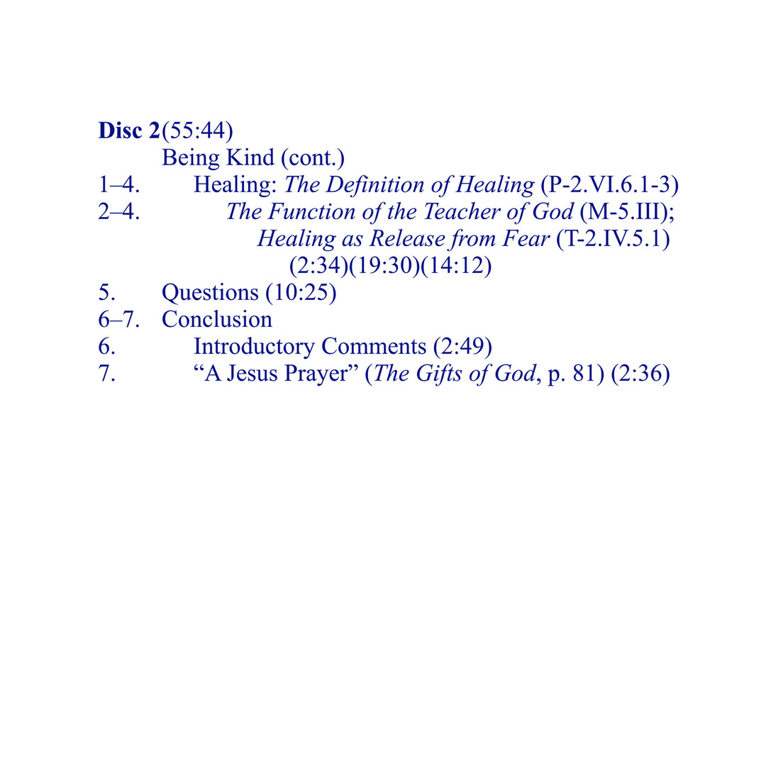 The Kindness of Healing [MP3]