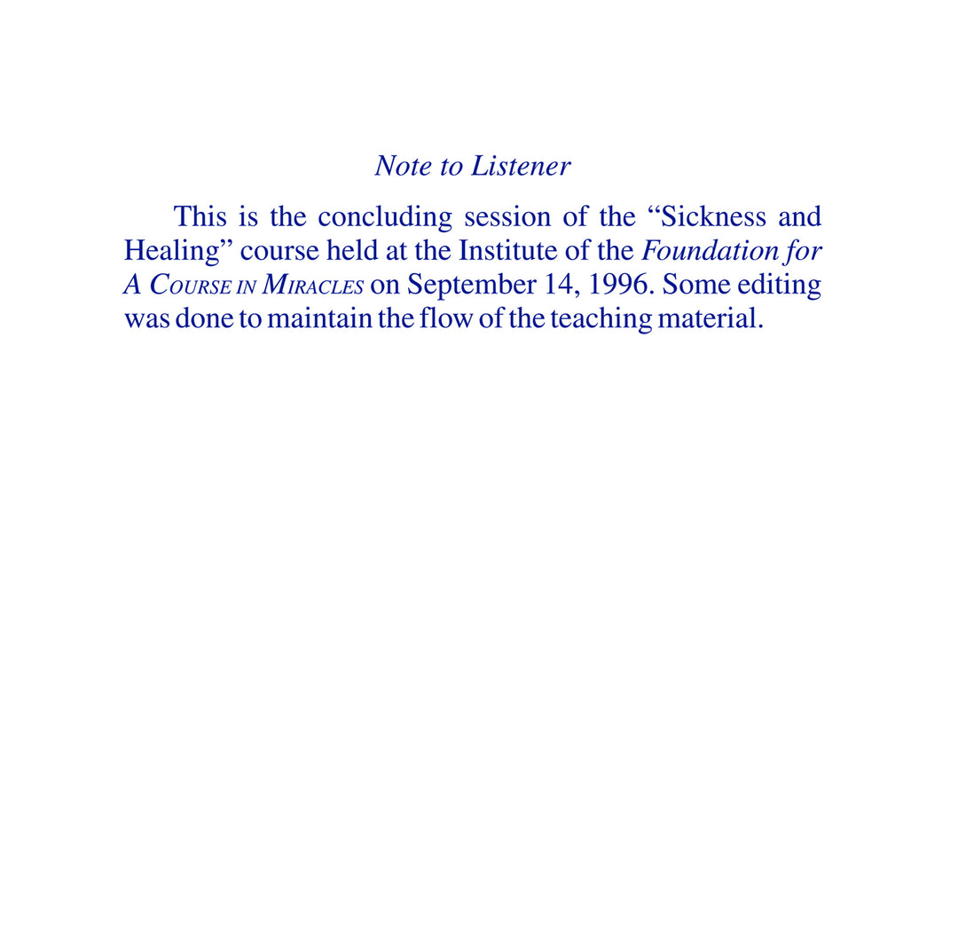 The Kindness of Healing [MP3]