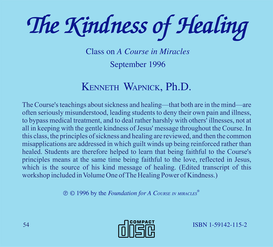 The Kindness of Healing [CD]