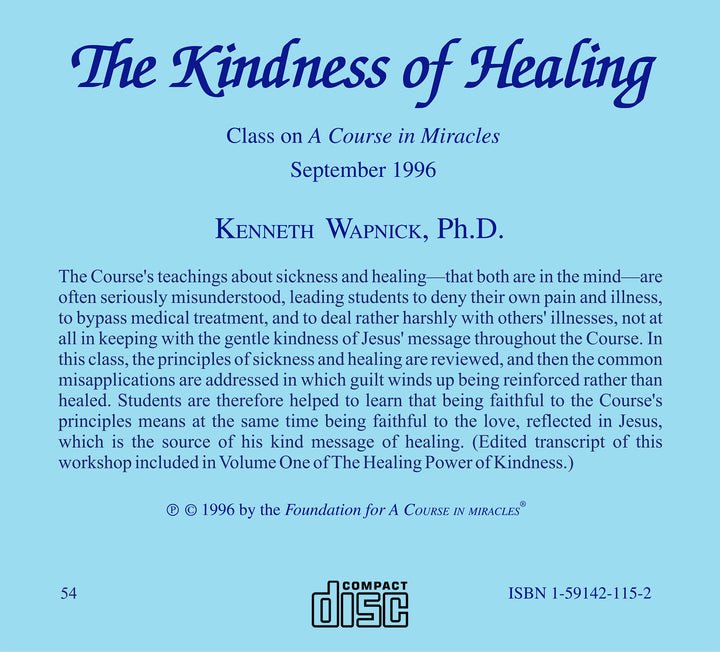 The Kindness of Healing [CD]