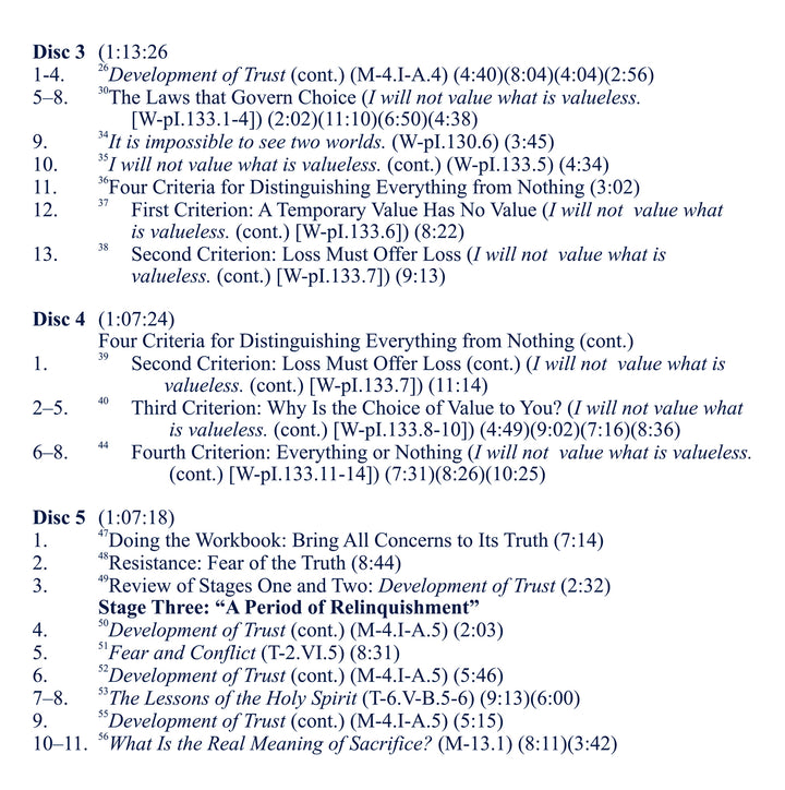 The Experience of "A Course in Miracles": A Commentary on the section “Development of Trust” [MP3]