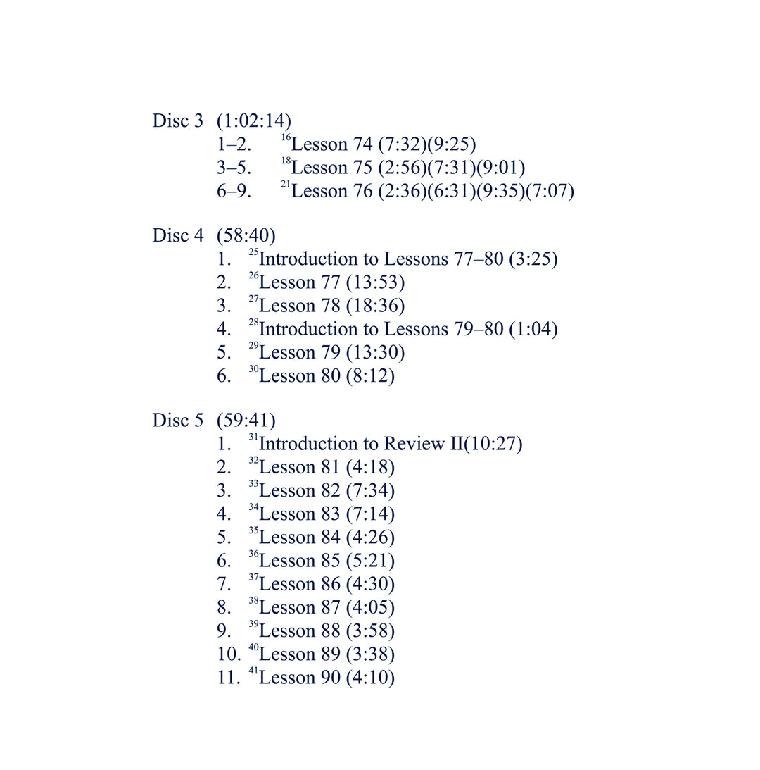 The Workbook Lessons of "A Course in Miracles": The Study and Practice of the 365 Lessons [CD]