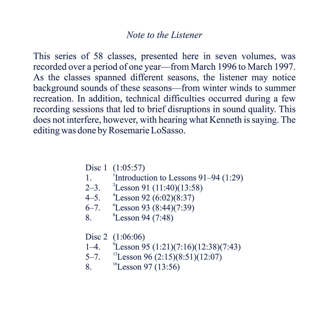 The Workbook Lessons of "A Course in Miracles": The Study and Practice of the 365 Lessons [MP3]