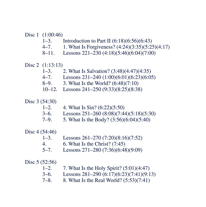The Workbook Lessons of "A Course in Miracles": The Study and Practice of the 365 Lessons [CD]