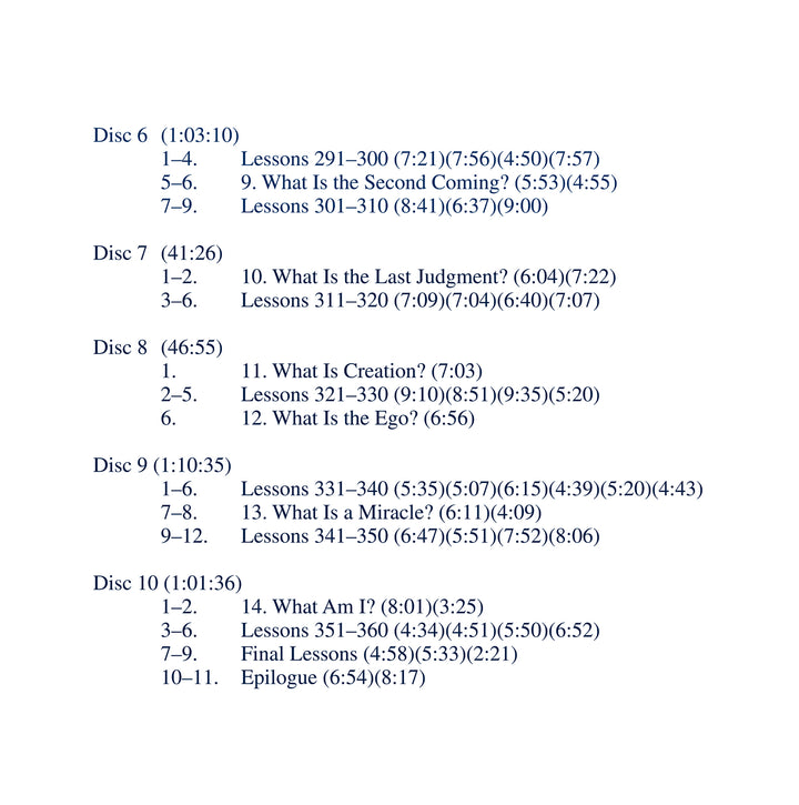 The Workbook Lessons of "A Course in Miracles": The Study and Practice of the 365 Lessons [CD]