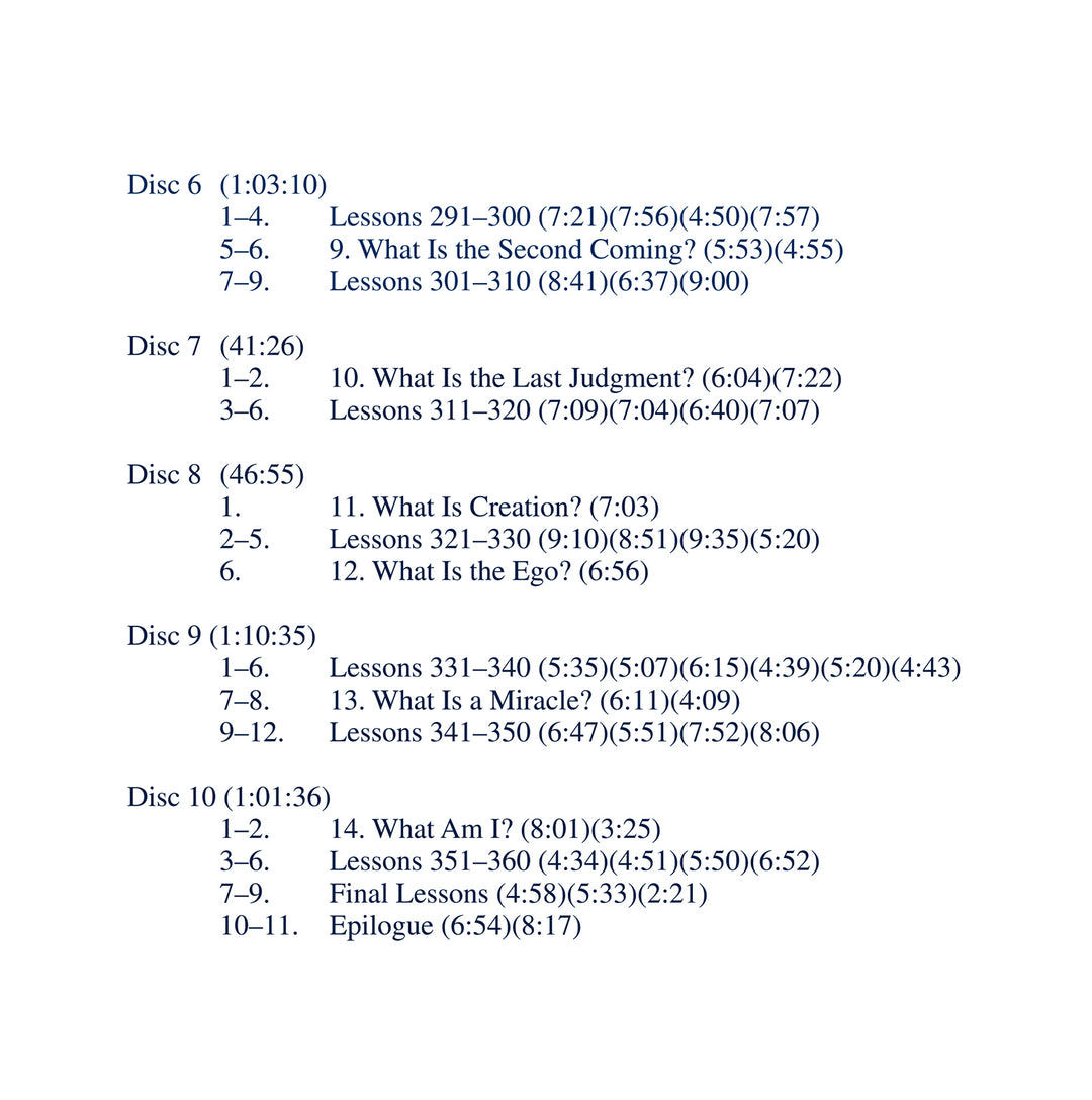 The Workbook Lessons of "A Course in Miracles": The Study and Practice of the 365 Lessons [MP3]