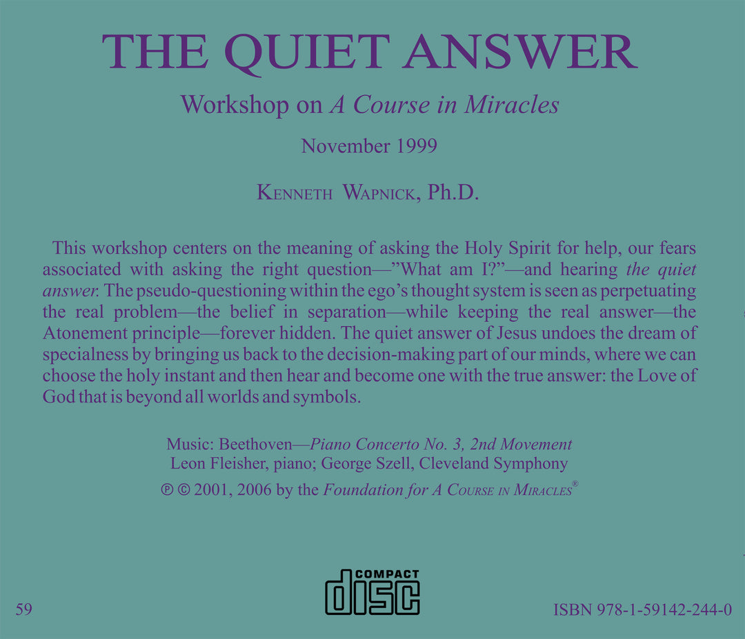 The Quiet Answer: Asking the Holy Spirit [CD]
