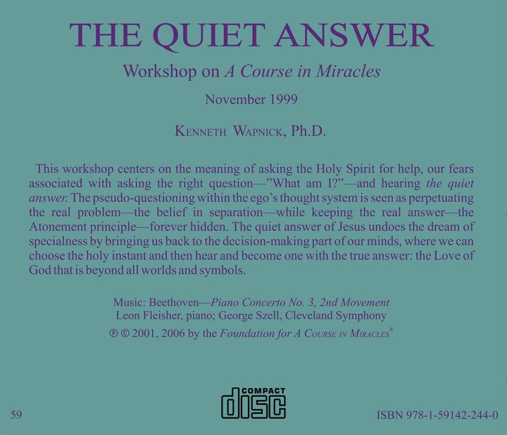 The Quiet Answer: Asking the Holy Spirit [CD]