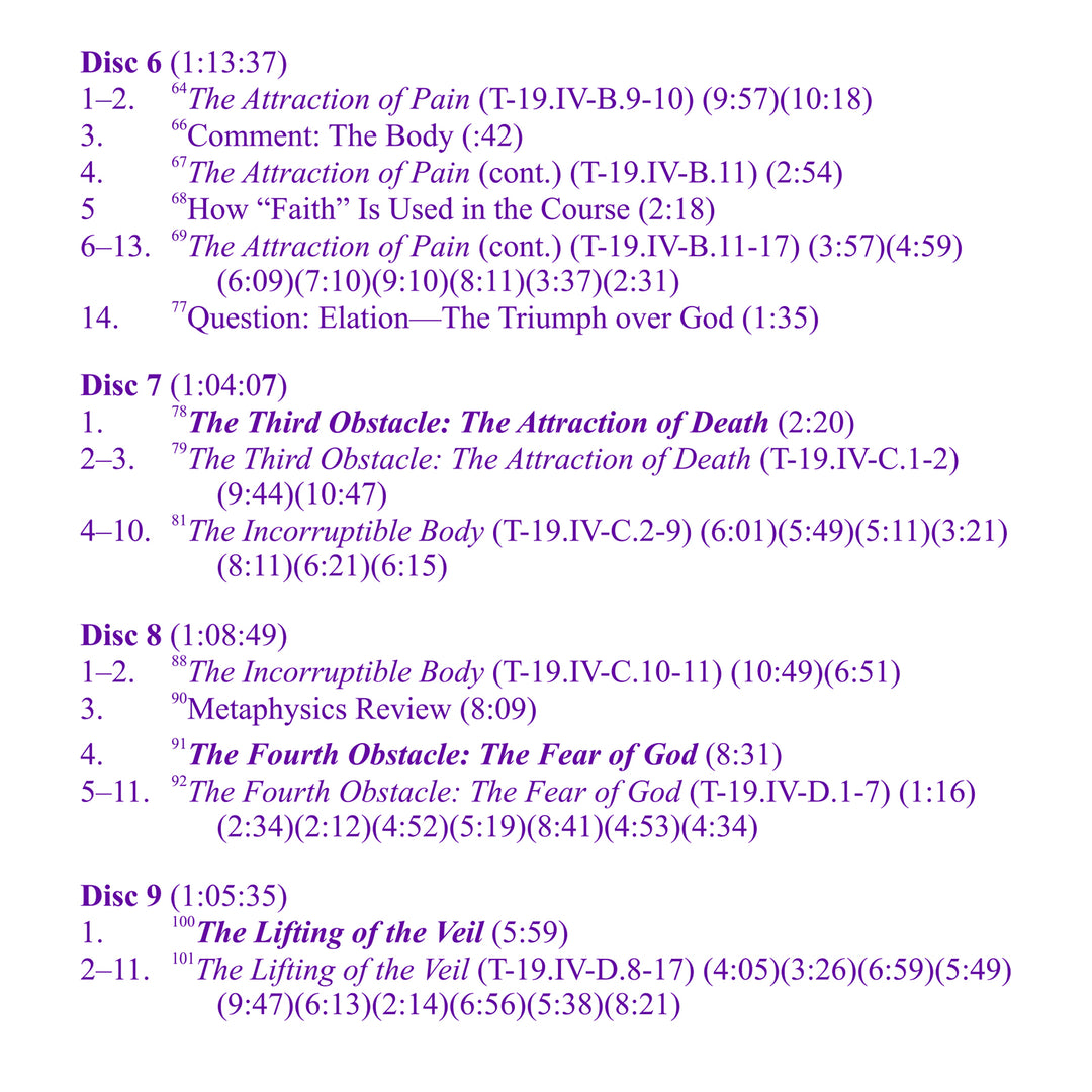 The Lifting of the Veil: "The Obstacles to Peace" in "A Course in Miracles" [MP3]
