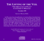The Lifting of the Veil: "The Obstacles to Peace" in "A Course in Miracles" [CD]