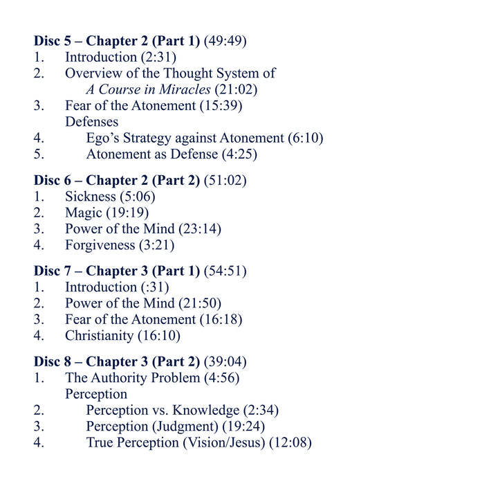 Classes on the Text of "A Course in Miracles" [MP3]