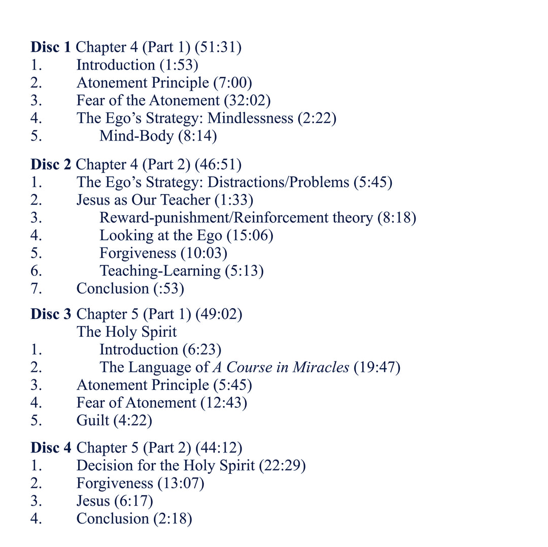 Classes on the Text of "A Course in Miracles" [MP3]