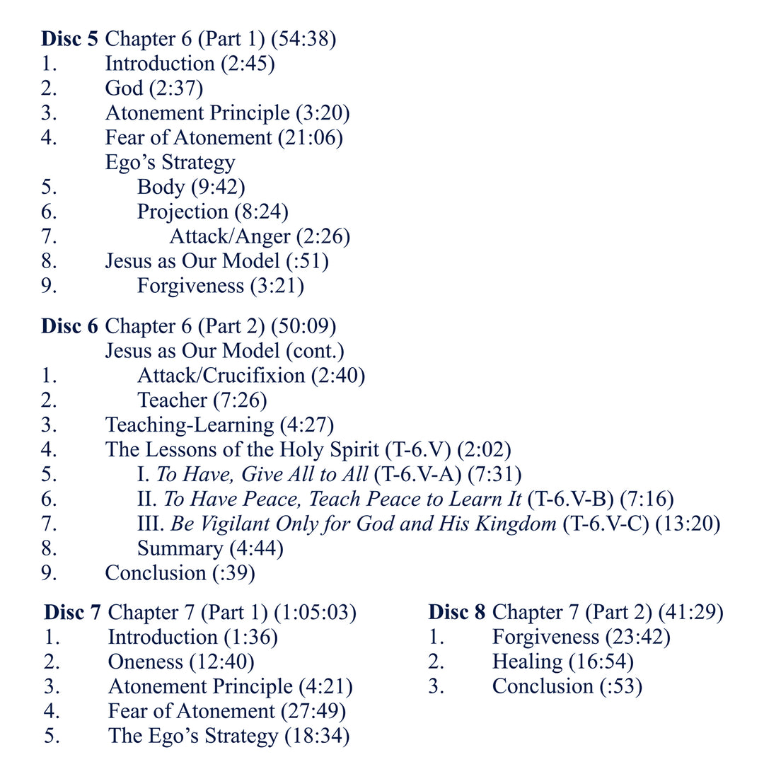 Classes on the Text of "A Course in Miracles" [CD]