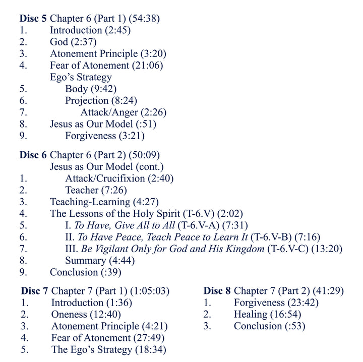 Classes on the Text of "A Course in Miracles" [CD]