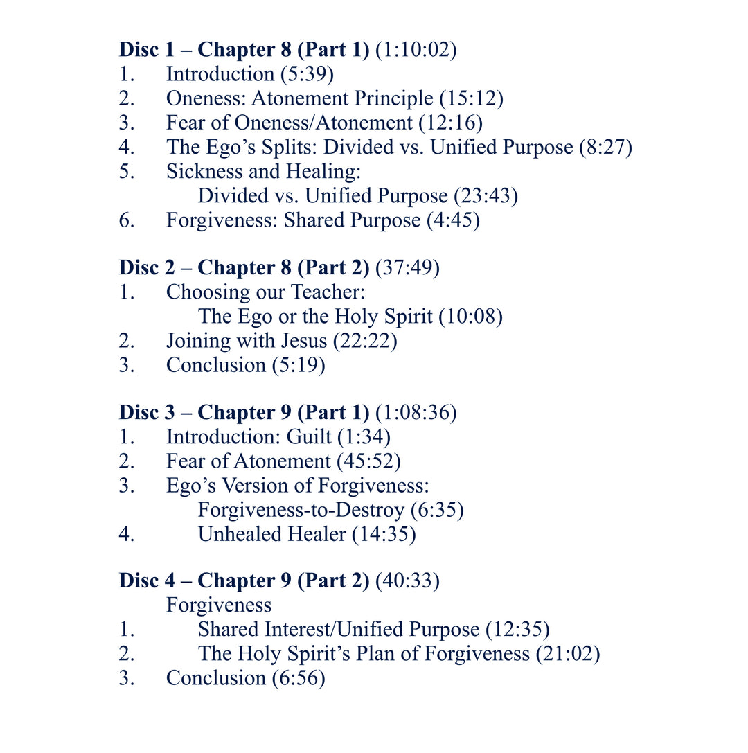 Classes on the Text of "A Course in Miracles" [CD]