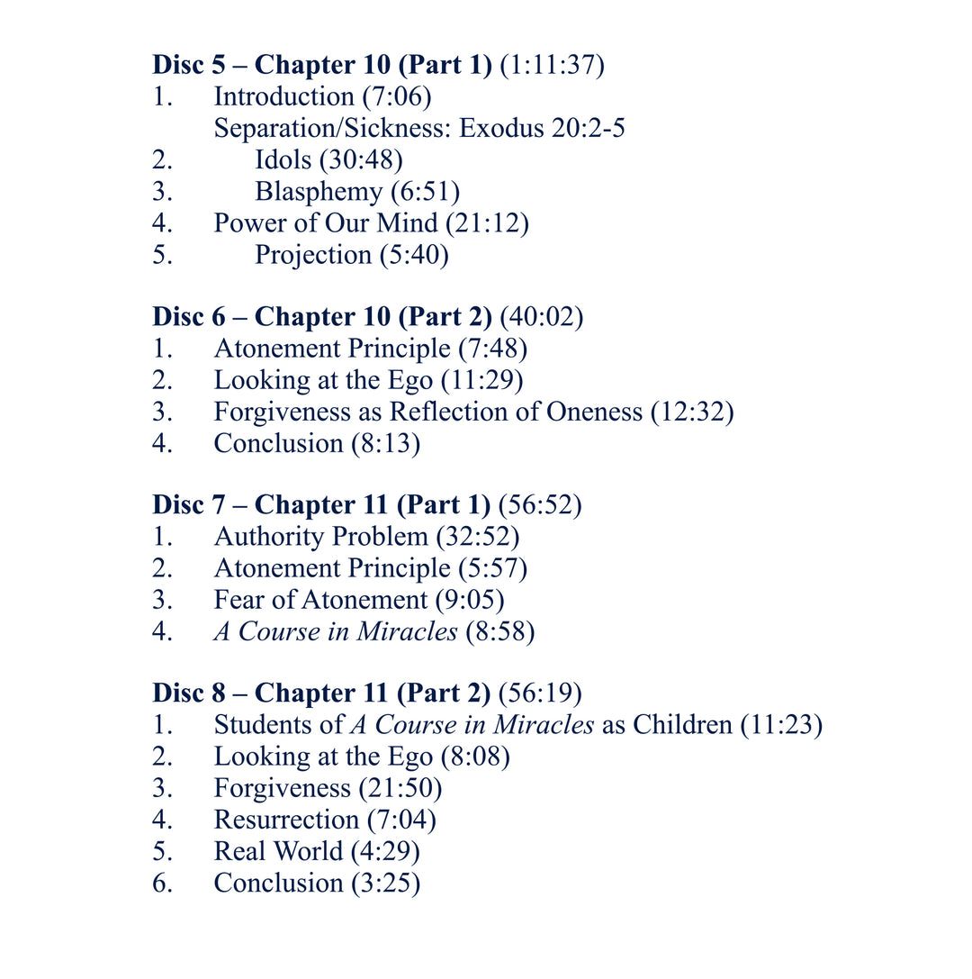 Classes on the Text of "A Course in Miracles" [CD]