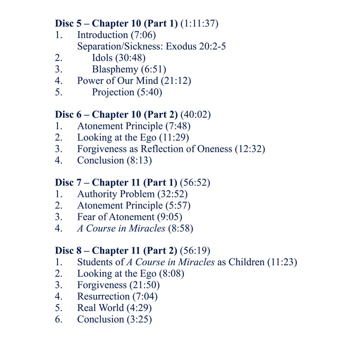 Classes on the Text of "A Course in Miracles" [CD]