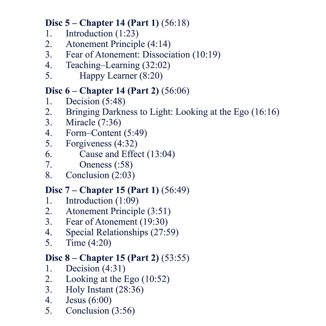 Classes on the Text of "A Course in Miracles" [CD]