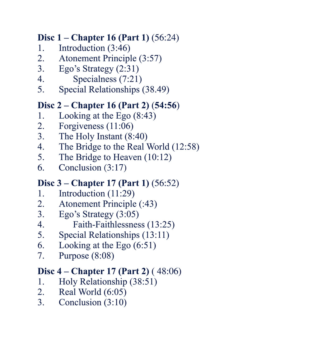 Classes on the Text of "A Course in Miracles" [CD]