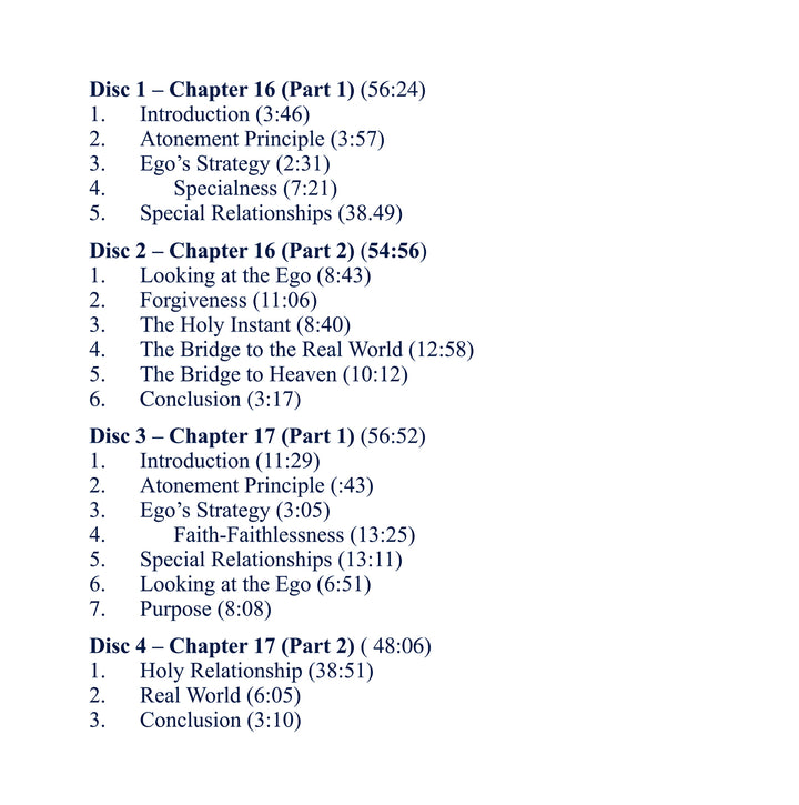 Classes on the Text of "A Course in Miracles" [CD]