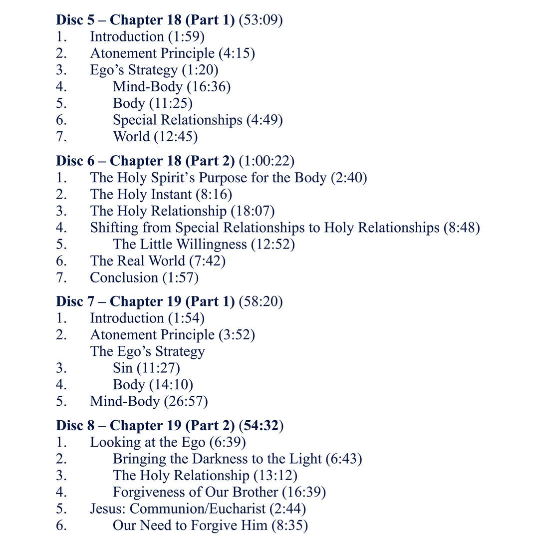 Classes on the Text of "A Course in Miracles" [MP3]