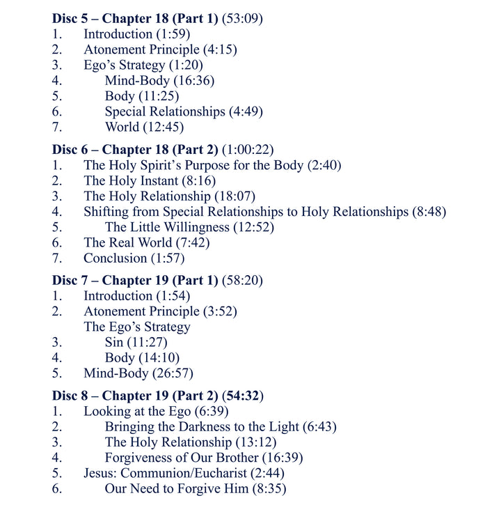 Classes on the Text of "A Course in Miracles" [MP3]